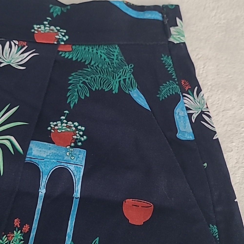Ann Taylor Factory Petite Skirt 00P Floral A Line Garden Print Boho Cottagecore - Picture 5 of 16
